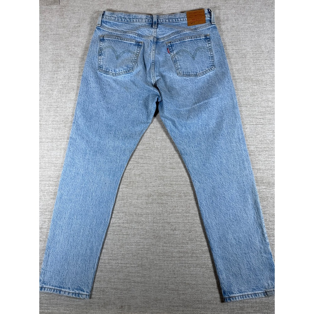 Levi's 501 S Jeans Womens 32x27 Light Blue Skinny Stretch Button Fly 31/28 - Picture 5 of 10